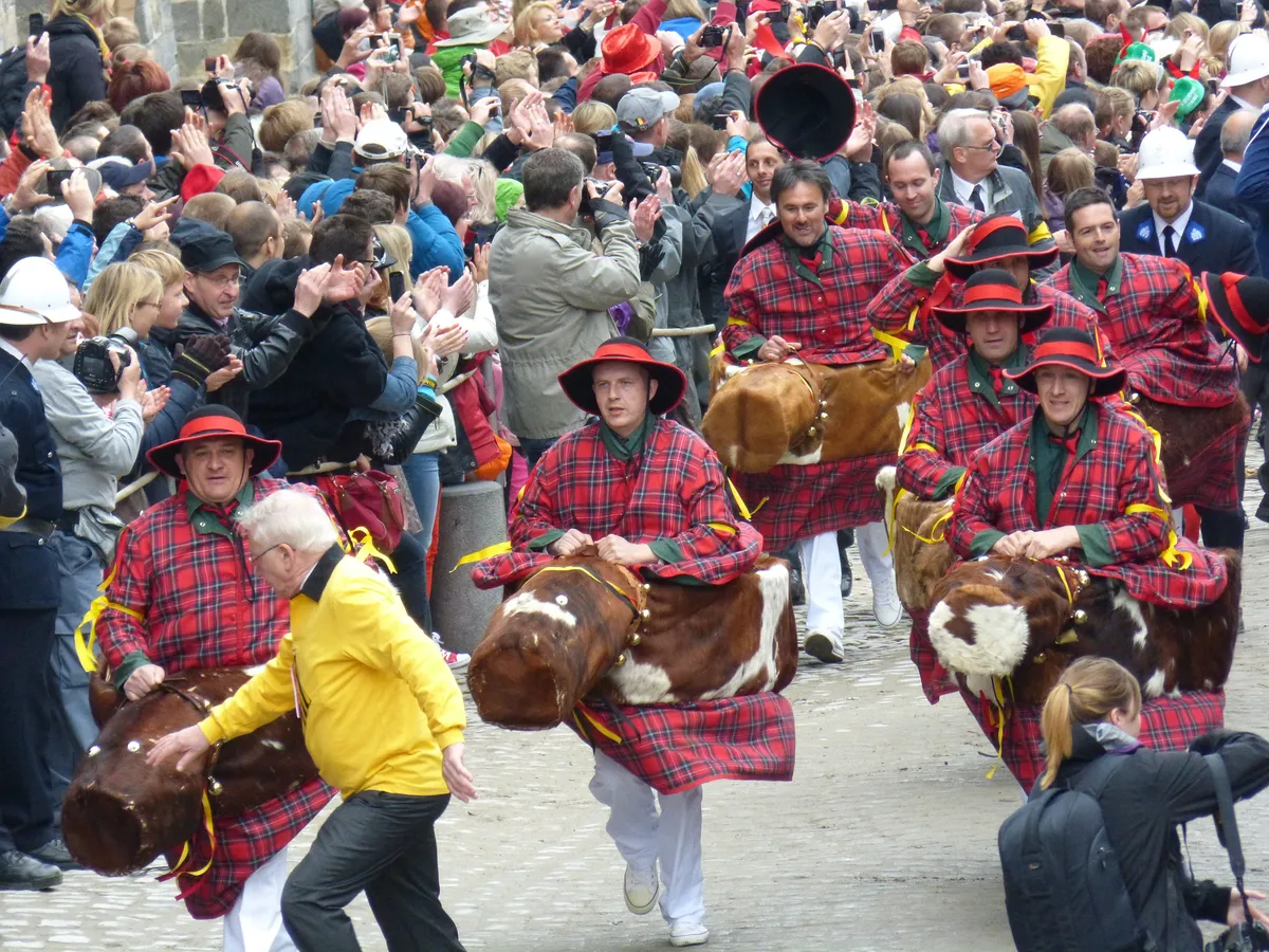 Reportage photo du folklore montois : célébration du Doudou à Mons.